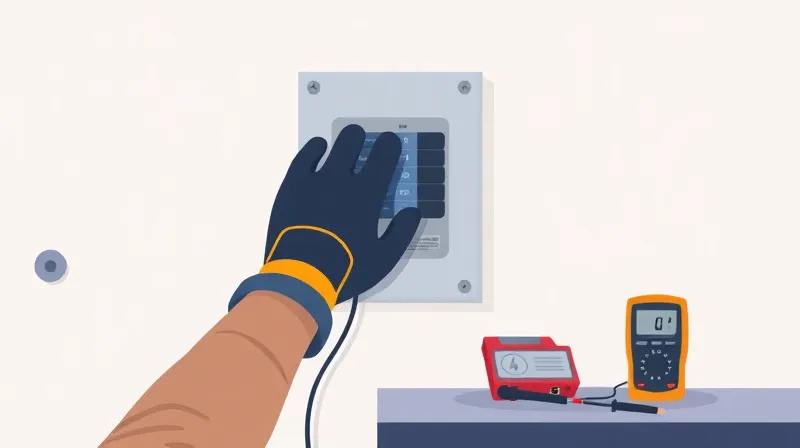 Desconexión segura del interruptor principal en el tablero eléctrico