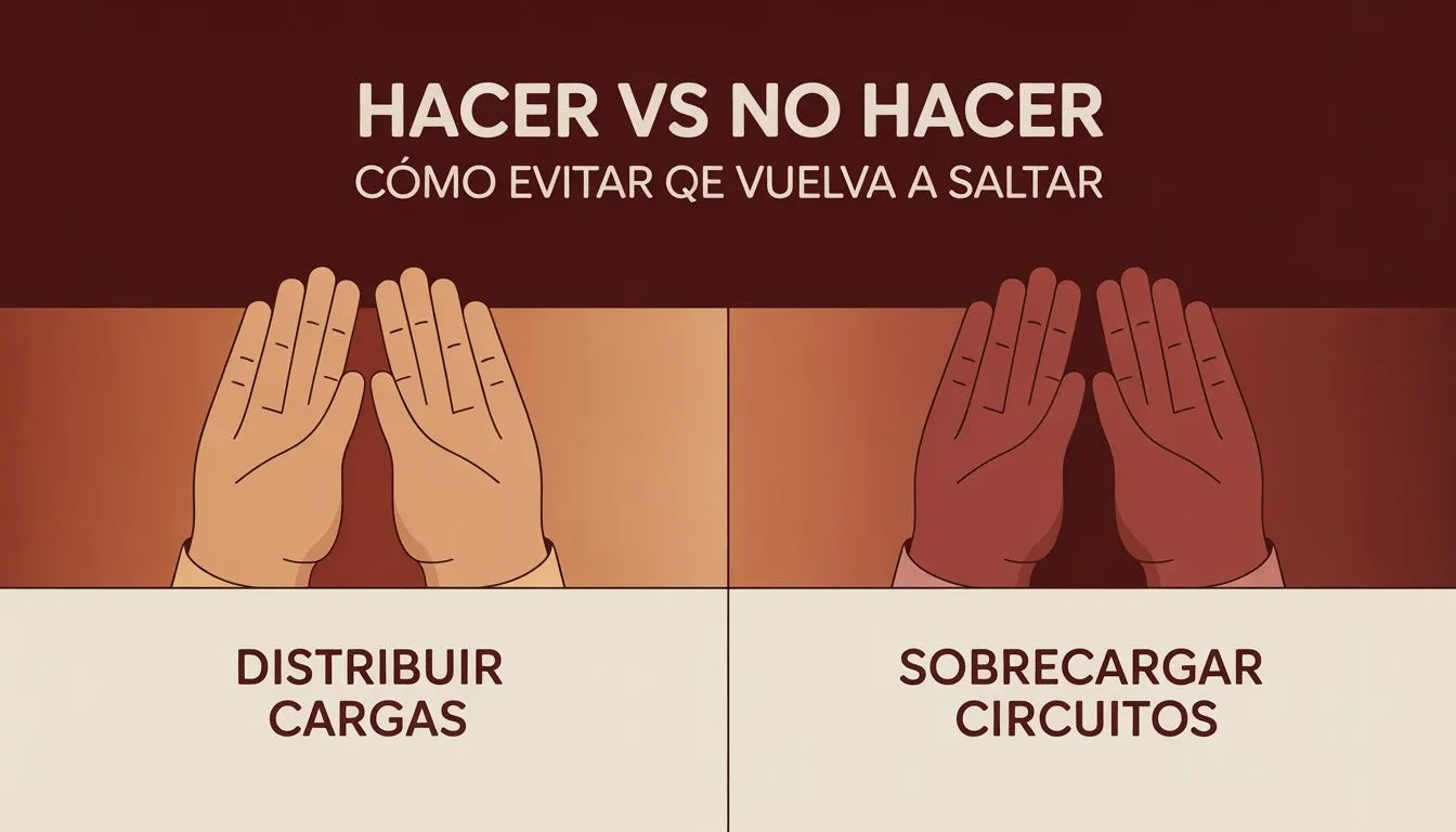 Guía comparativa de prevención: prácticas seguras vs comportamientos de riesgo eléctrico