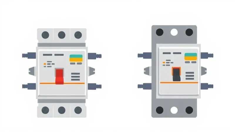 Comparación visual entre interruptor automático y diferencial eléctrico