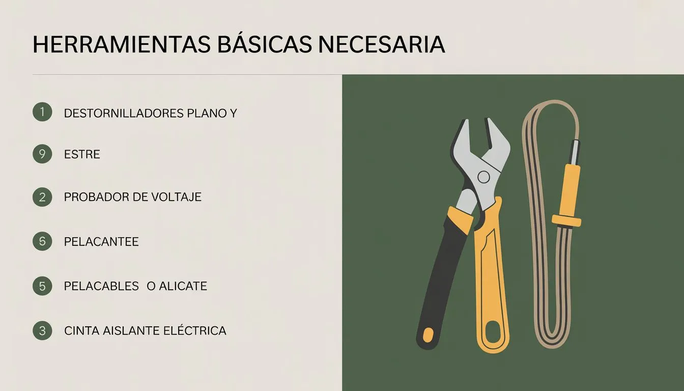 Lista de herramientas esenciales para instalación eléctrica residencial