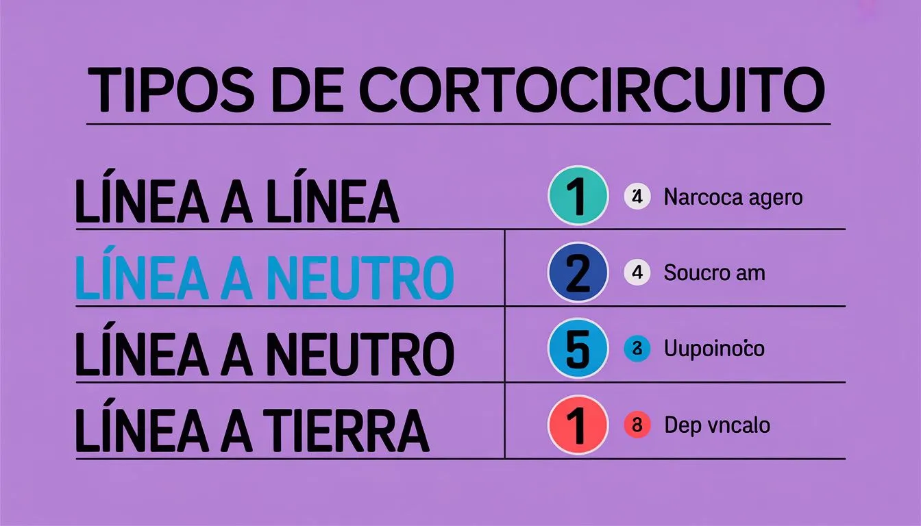 Clasificación de los tres tipos principales de cortocircuito eléctrico