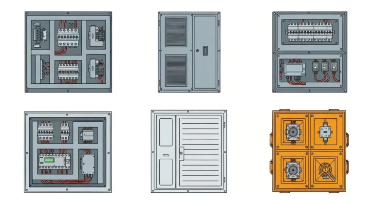 Tipos de tableros eléctricos mostrando modelos principales de distribución