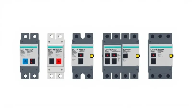 Cuatro tipos diferentes de diferenciales eléctricos comparados visualmente