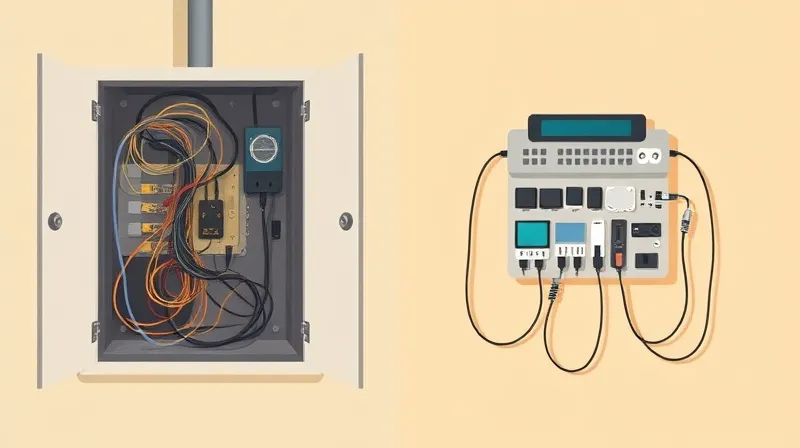 Comparación entre tablero eléctrico doméstico descuidado y uno mantenido correctamente para prevenir cortes internos