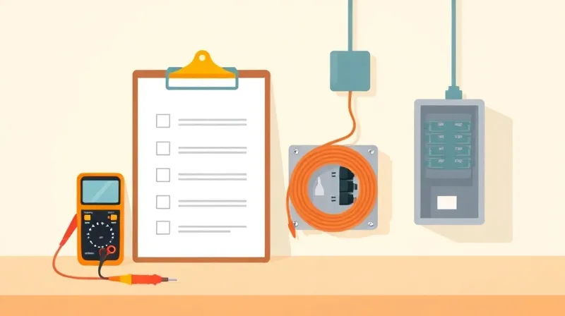 Herramientas para mantenimiento preventivo eléctrico en casa: multímetro, cables en buen estado y revisión del cuadro