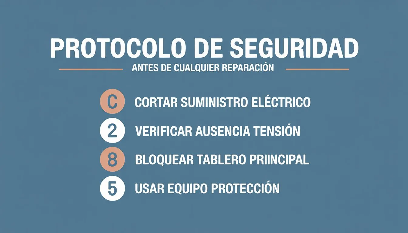 Protocolo de cinco pasos de seguridad para reparaciones eléctricas