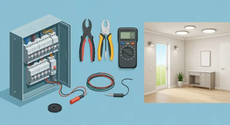 Reparación de fallas eléctricas en sistema residencial con herramientas de diagnóstico