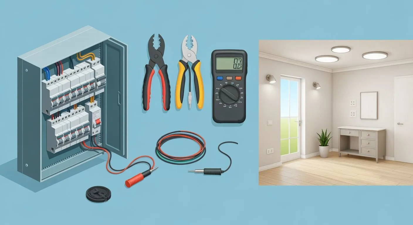 Reparación de fallas eléctricas en sistema residencial con herramientas de diagnóstico