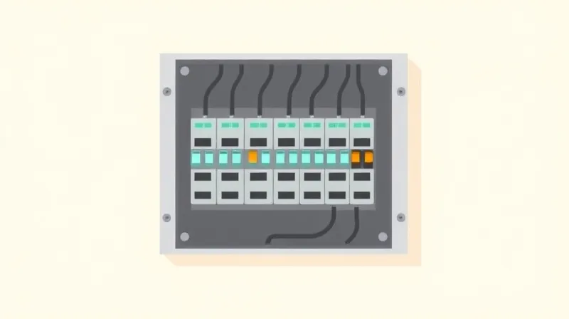 Panel eléctrico con interruptores magnetotérmicos y diferencial, dispositivos clave para proteger el hogar de cortocircuitos