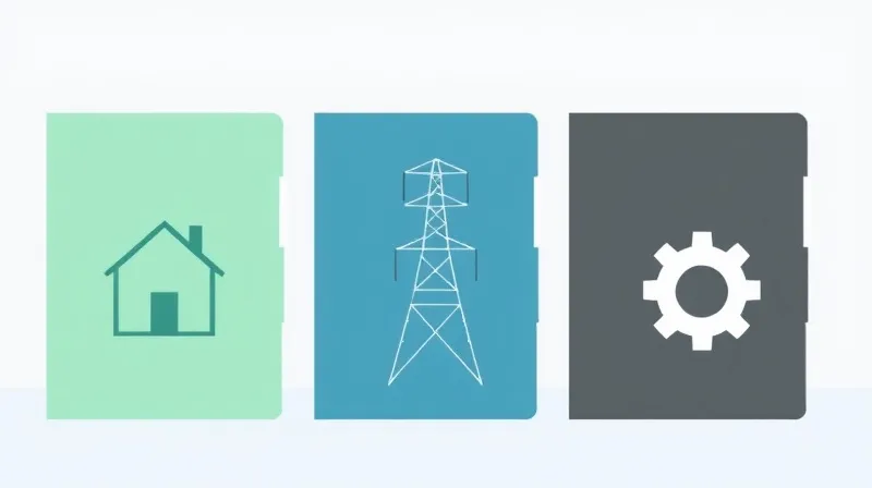 Tres carpetas representando los reglamentos técnicos RIC, RSEC y RPTD de la normativa eléctrica chilena