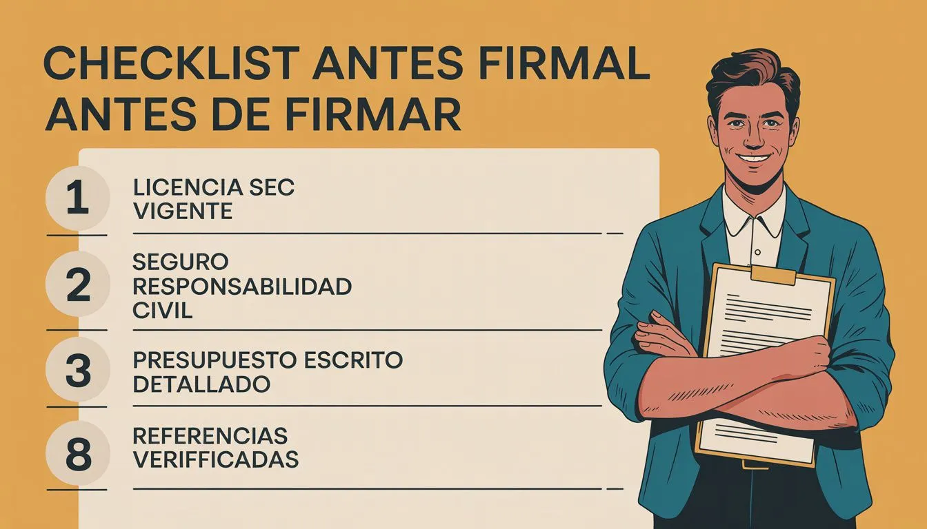 Lista de verificación final para contratar un electricista confiable antes de firmar el contrato