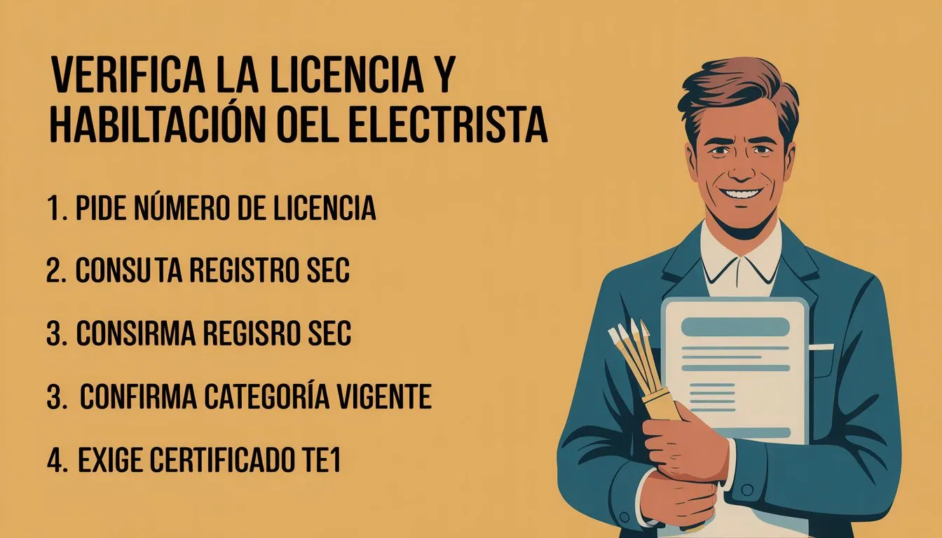 Pasos para verificar la licencia SEC de un electricista antes de contratarlo
